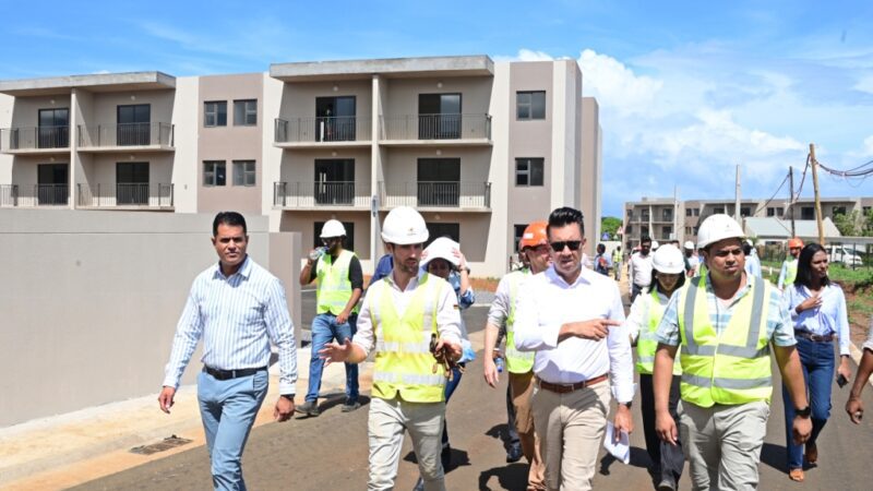 Housing and Lands Minister visits construction site at Pointe-aux-Sables